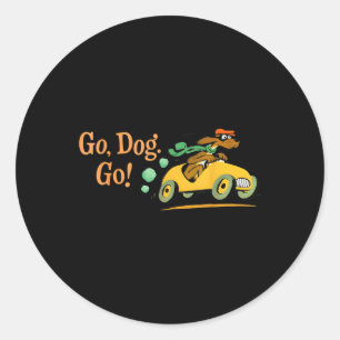 Go Hund Go Costume T-shirt.png Runt Klistermärke