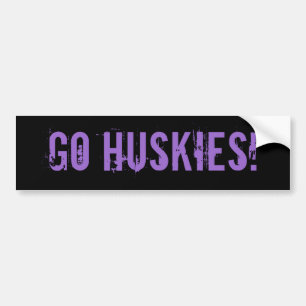 Go Huskies Bumper Sticker Bildekal