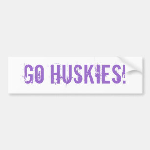 Go Huskies Bumper Sticker Bildekal