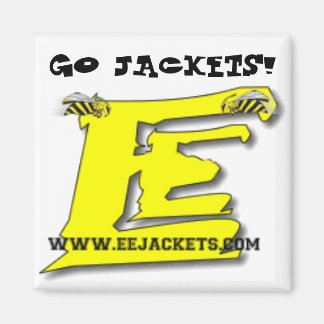 "GO JACKA!" Magnet med eejackets.com webbplats lo