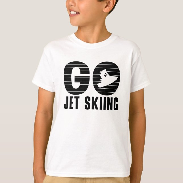 Go Jet Skiing Jet Ski Retro Jetski Jet Ski Rider T Shirt (Framsida)