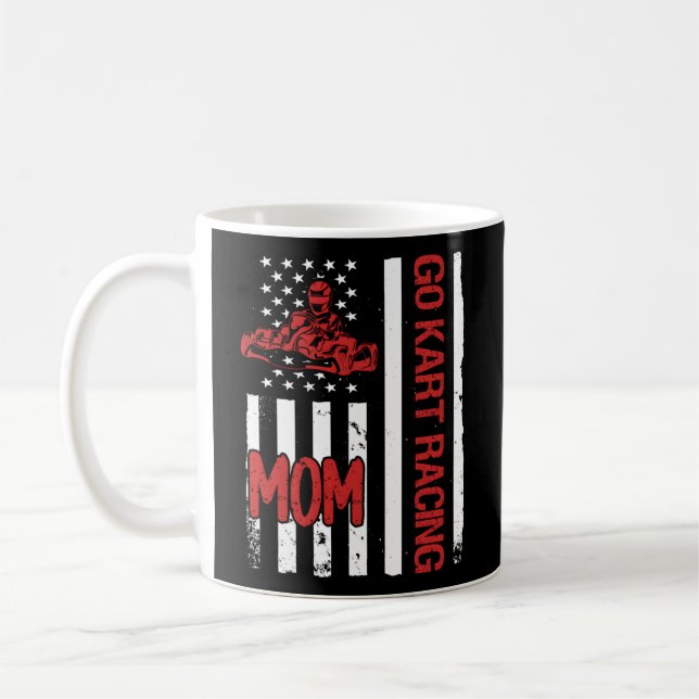 Go K Tävla Mamma USA flagga Kaffemugg (Vänster)