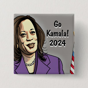 Go Kamala 2024 USA:s presidentval Knapp