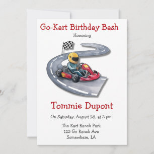 Go-Kart Birthday Bash Inbjudningar