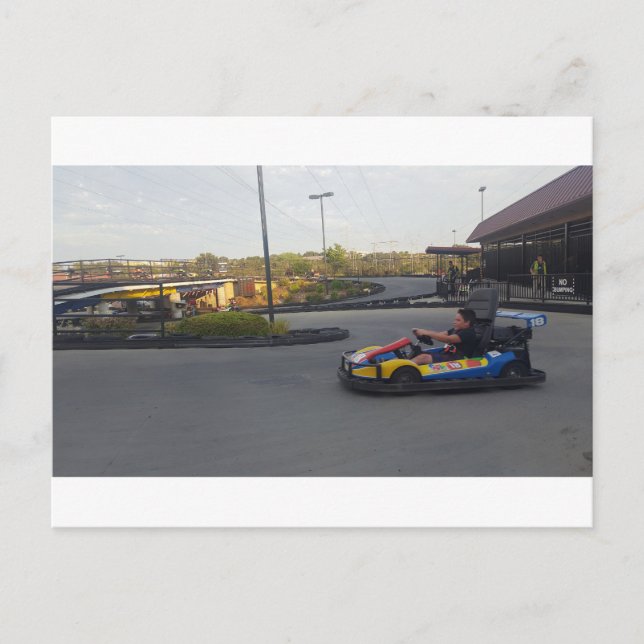 Go-Kart Familje Aktivitetsdag  Vykort (Framsida)