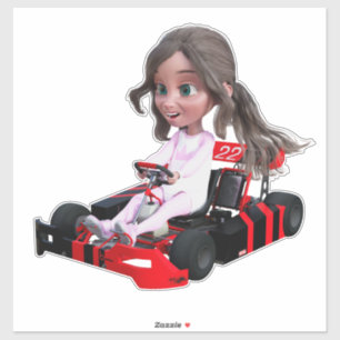 Go Kart Girl Klistermärken