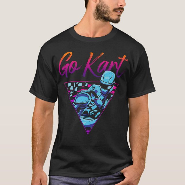 Go Kart Go Kart 80s 90s Retro T Shirt (Framsida)