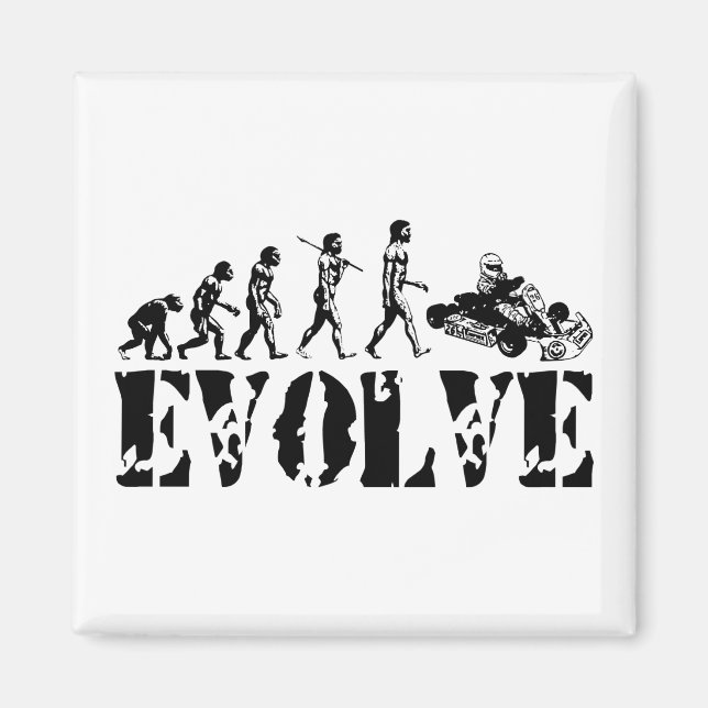 Go Kart Go Kart Go Karts Evolution Sport Art Magnet (Framsidan)