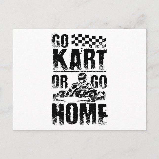 Go Kart Home Vykort (Framsida)