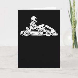 Go-kart Kart Tävla Driver Karting Retro Gift Kort