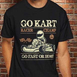 Go-kart Kart Tävla Driver Karting Retro Gift T Shirt