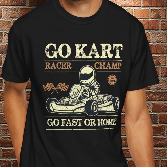 Go-kart Kart Tävla Driver Karting Retro Gift T Shirt (Skapare uppladdad)