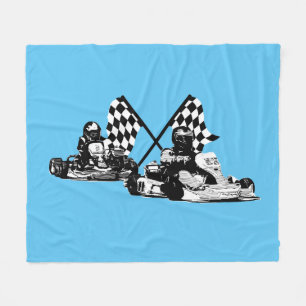 Go Kart Racers Fleece Blanket