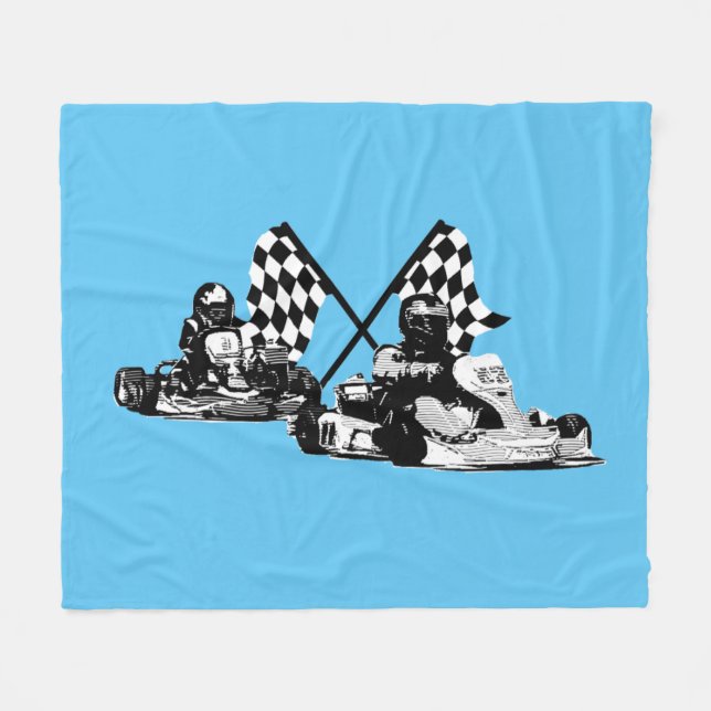 Go Kart Racers Fleece Blanket (Framsidan (Horisontell))