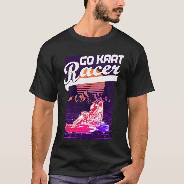 Go Kart Racing Road Karting Go Cart Racer T Shirt (Framsida)