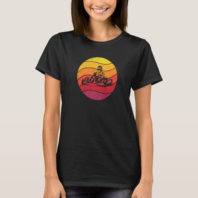 Go Kart Retro Stil Vintage  7 T Shirt (Framsida)