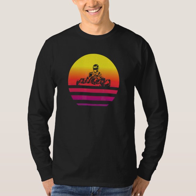 Go Kart Retro Stil Vintage T Shirt (Framsida)
