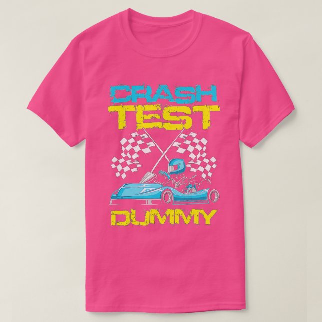 Go Kart Tävla Crash Test Dummy Go Kart Racer T Shirt (Design framsida)