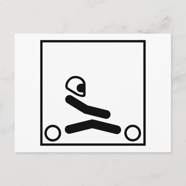 Go Kart Tävla Figur Vykort (Framsida)