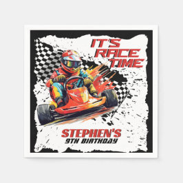 Go Kart Tävla Födelsedagsfest Pappersservett