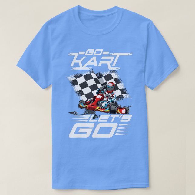 Go Kart Tävla Lets Tävling T Shirt (Design framsida)