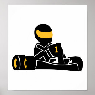 Go Kart tävla Poster