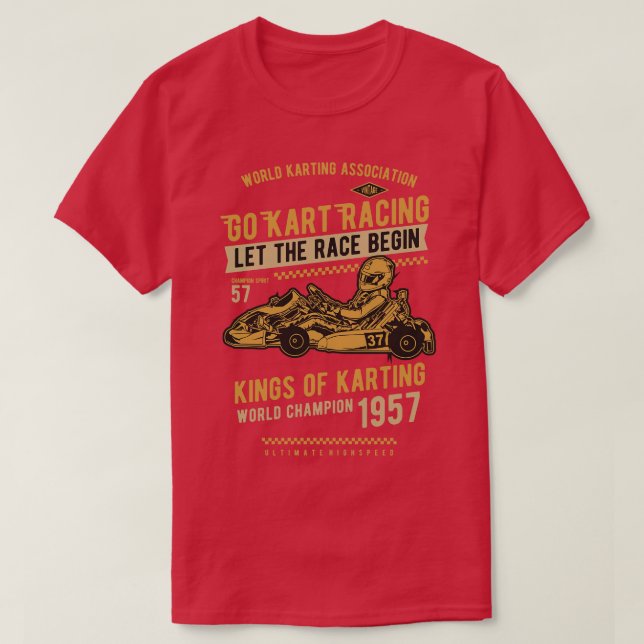 Go Kart Tävla T Shirt (Design framsida)