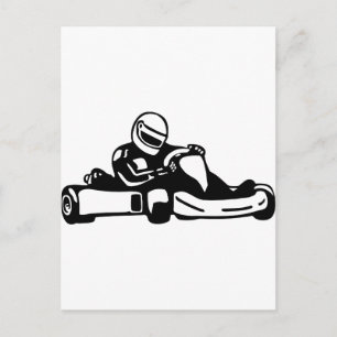 Go Kart Tävla Vykort
