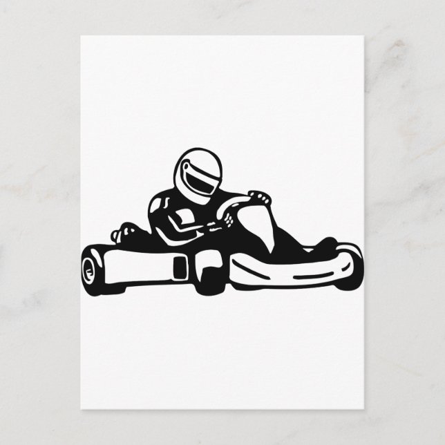 Go Kart Tävla Vykort (Framsida)