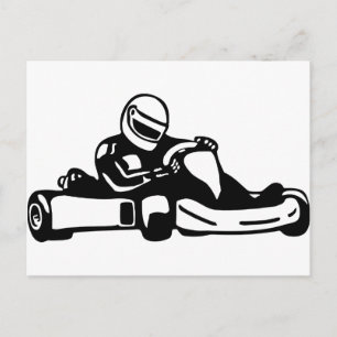 Go Kart Tävla Vykort