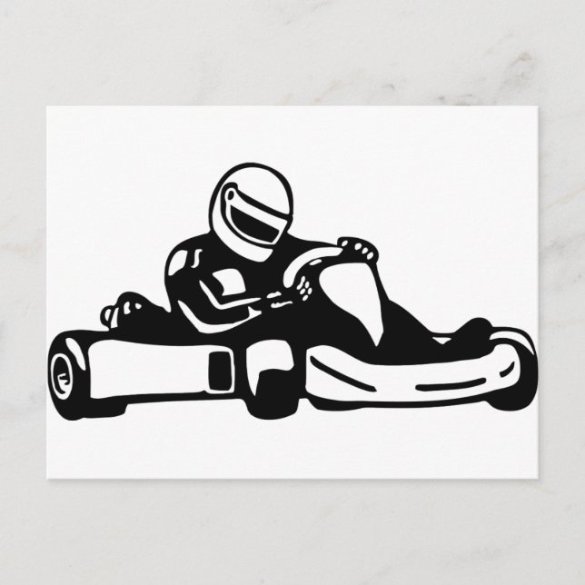 Go Kart Tävla Vykort (Framsida)
