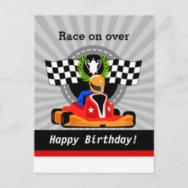 GO KART-vykortsdesign Vykort