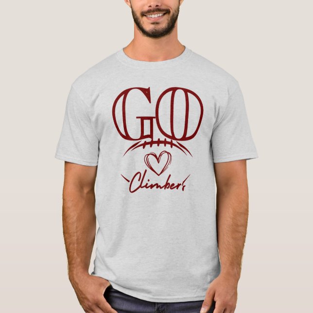 Go Klibers Maroon Football T Shirt (Framsida)
