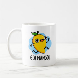 Go Mango Funny Running Mango Pun Kaffemugg