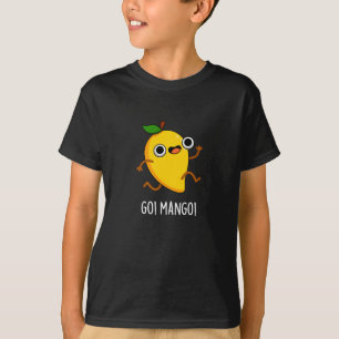Go Mango Funny Running Mango Pun Mörk BG T Shirt