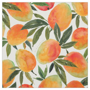 GO MANGO GO Tropical Fruit Mönster Tyg
