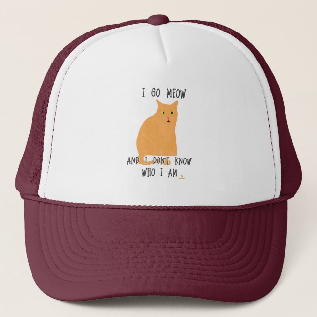 Go Meow Funny Cat Tecknad Roligt Slogan Keps (Framsida)