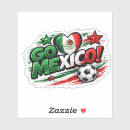 GO MEXICO Fotbollsfan | Mexikansk stolthet fotboll Klistermärken