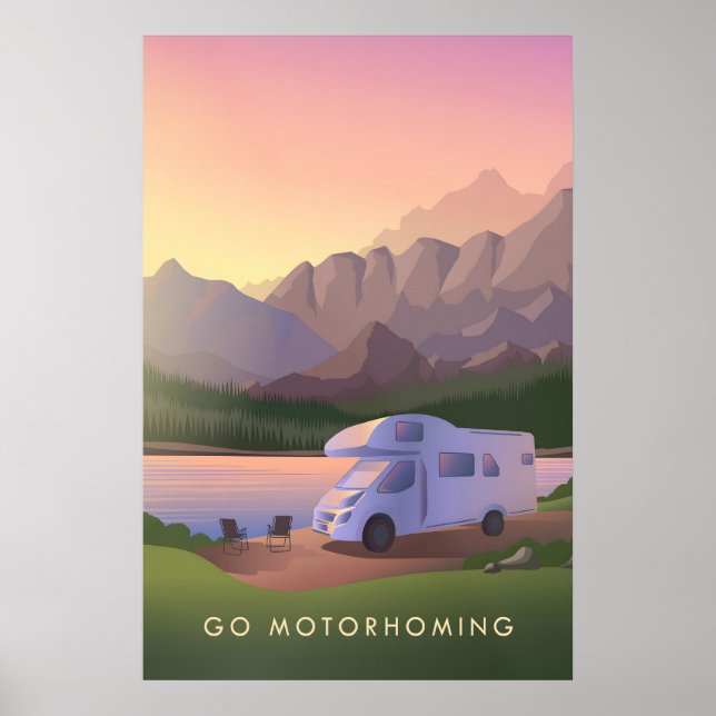 Go Motorhoming Travel Poster (Framsidan)