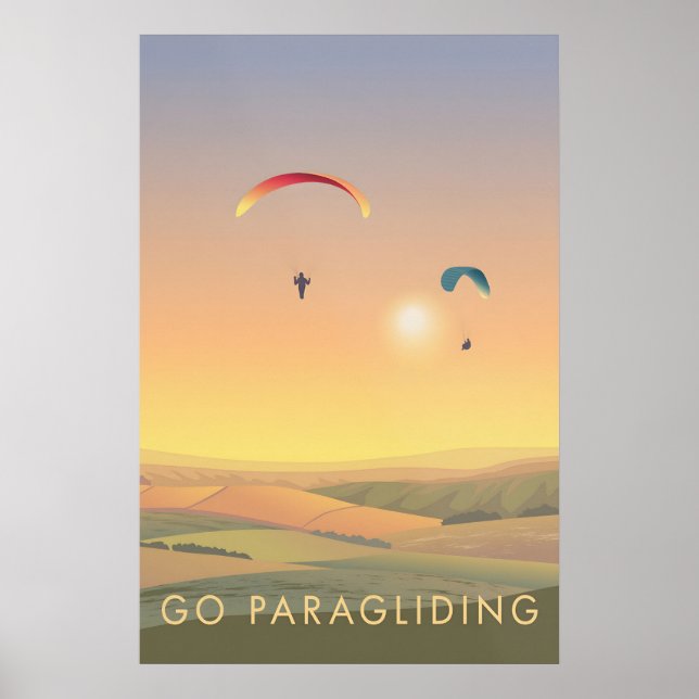Go Paragliding Travel Poster (Framsidan)