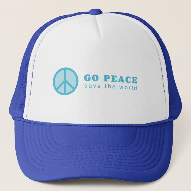 Go Peace (blå) Keps (Framsida)