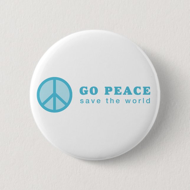 Go Peace (blå) Knapp (Framsida)