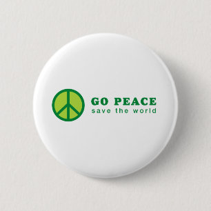 Go Peace (Grönt) Knapp