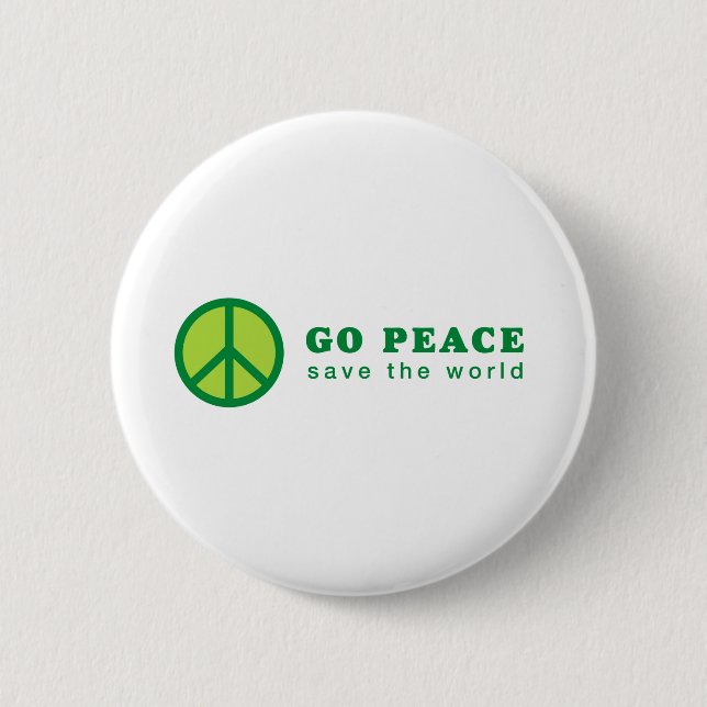 Go Peace (Grönt) Knapp (Framsida)