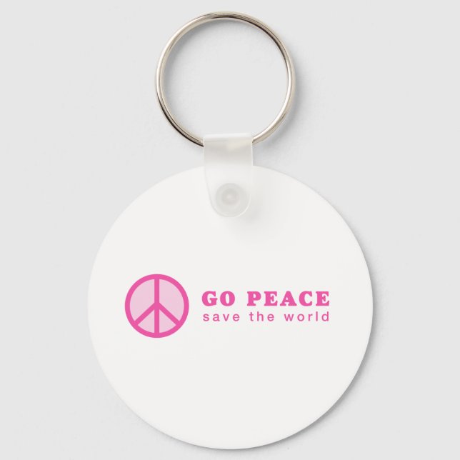 Go Peace (Rosa) Nyckelring (Framsida)