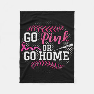 Go Pink Or Go Home Breast Cancer Softll Fleecefilt
