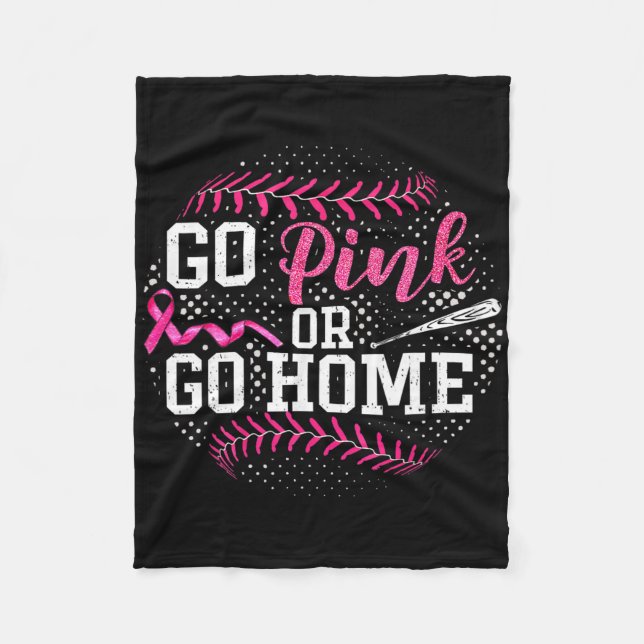 Go Pink Or Go Home Breast Cancer Softll  Fleecefilt (Framsidan)