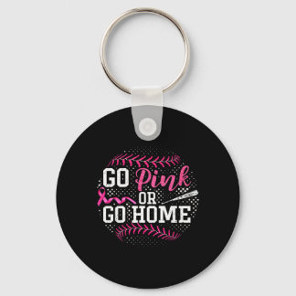Go Pink Or Go Home Breast Cancer Softll Nyckelring