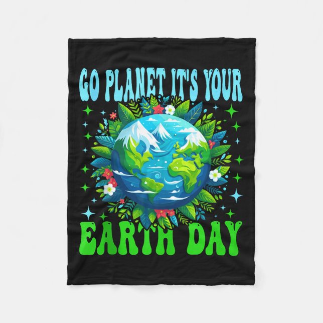 Go planet earth day cute earth nature lovers tank fleecefilt (Framsidan)