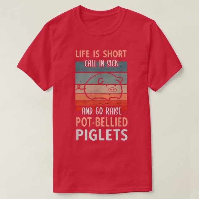 Go Raise Pot Bellied Piglets - Pig Keeper Outfit P T Shirt (Design framsida)